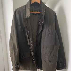 Barbour Men's Sapper Waxed Jacket - Olive (Large)